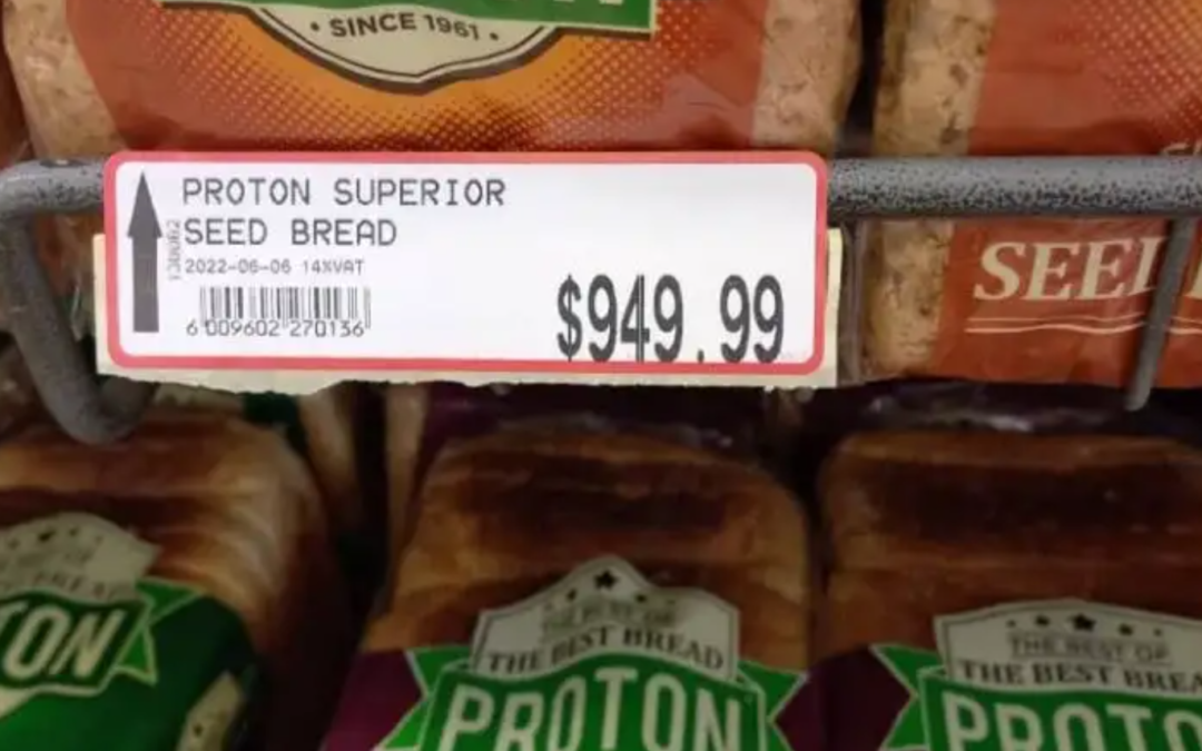 The price of bread has done what?!?